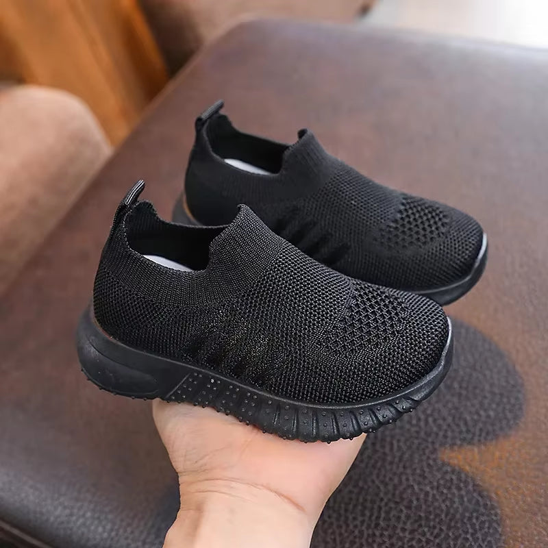 Children Running Sneakers Boys Girls Casual Mesh Breathable Anti-Slip Walking Patchwork Tenis Toddler Soft Soled Girls Shoes