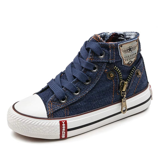 2025 Canvas Children Shoes Sport Breathable Boys Sneakers Brand Kids Shoes for Girls Jeans Denim Casual Child Flat Boots