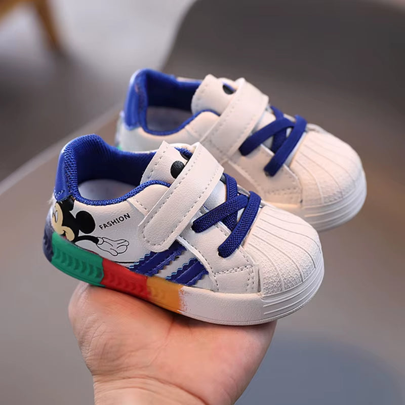 Cartoon Mickey Children Shoes for Boys Girls Sport Sneakers Kids Leisure Autumn Casual Shoes Breathable Running Toddler