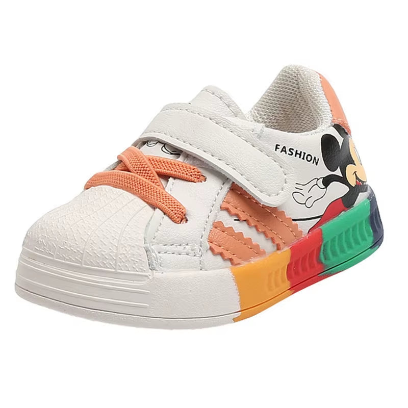 Cartoon Mickey Children Shoes for Boys Girls Sport Sneakers Kids Leisure Autumn Casual Shoes Breathable Running Toddler