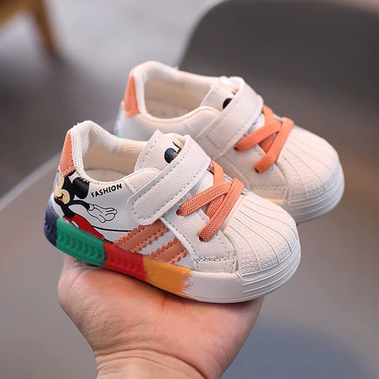 Cartoon Mickey Children Shoes for Boys Girls Sport Sneakers Kids Leisure Autumn Casual Shoes Breathable Running Toddler