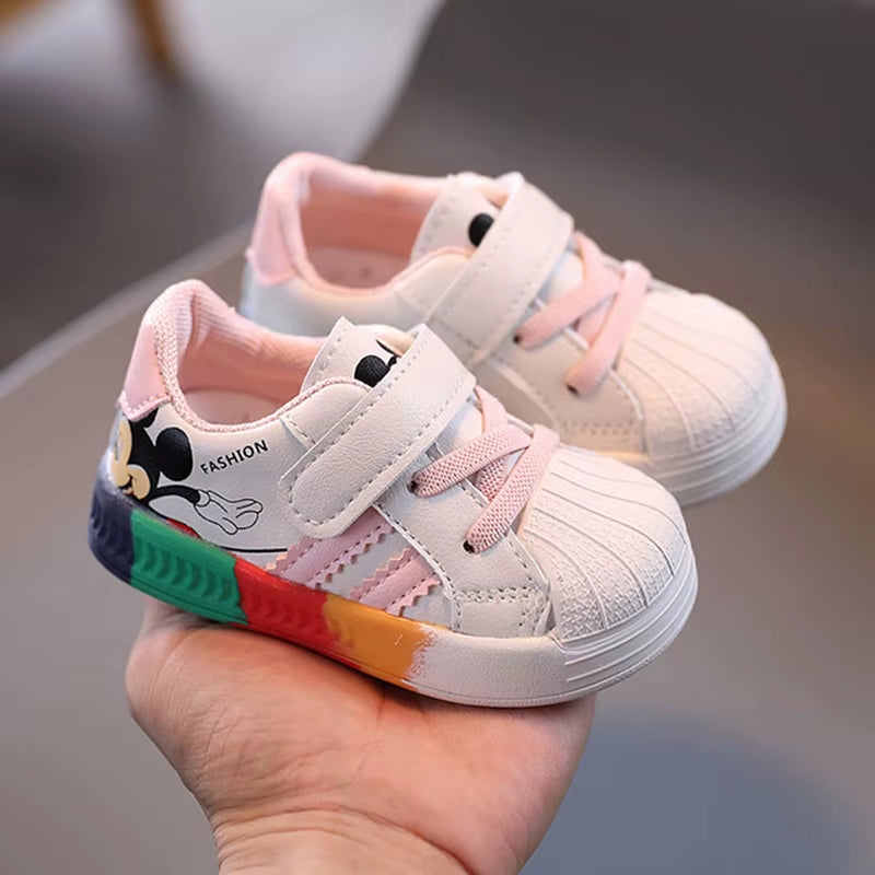 Cartoon Mickey Children Shoes for Boys Girls Sport Sneakers Kids Leisure Autumn Casual Shoes Breathable Running Toddler